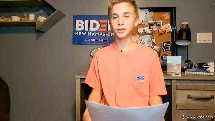 In moving speech, boy says Biden helped him overcome stutter