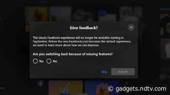 Facebook Is Discontinuing Its Classic Design in September