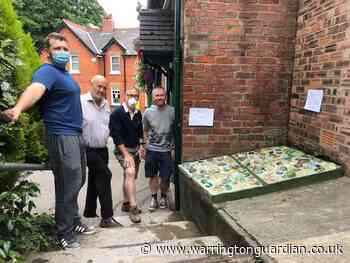 Lymm rock art on permanent display in village