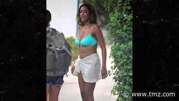 'Bachelorette' Tayshia Adams Shows Off Bikini Bod While Shooting Show