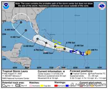 Tropical Storm Laura shifts south, leaving most of Florida outside the ...