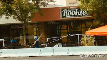 Outdoor seating torn down from downtown Visalia restaurant, man arrested