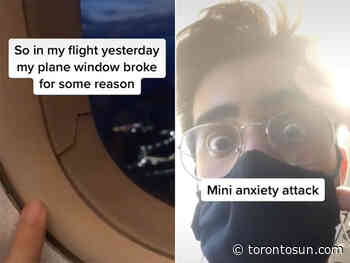 'MINI ANXIETY ATTACK': Air Canada passenger's cracked window video goes viral - Toronto Sun