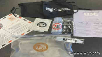 Buff State students finding PPE kits as they arrive at their dorms