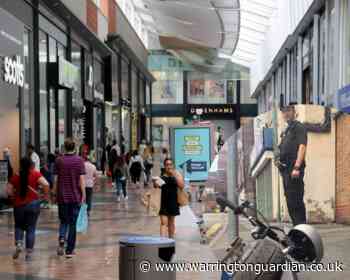 Electric scooter driven in Golden Square Shopping Centre