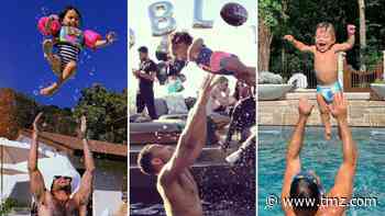 Family Pool Fun -- Stars Making A Splash!