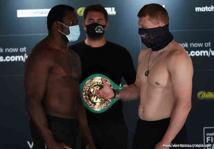 Taylor Vs. Persoon  II, Whyte vs Povetkin DAZN Weigh In Results