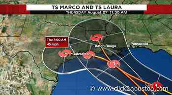 Tracking the tropics: Houston now in the cones of Marco and Laura - KPRC Click2Houston