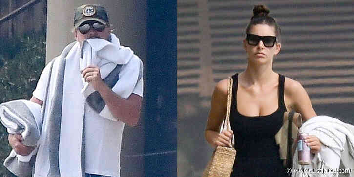 Leonardo DiCaprio Hangs Out at the Beach with Girlfriend Camila Morrone