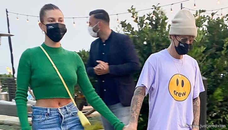 Hailey Bieber Looks Chic in Green Crop Top & Jeans at Dinner with Justin Bieber