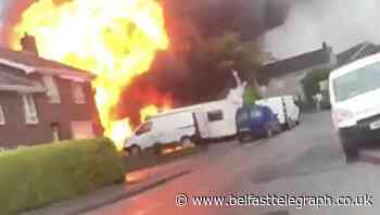 Emergency services at scene of suspected gas explosion at house in Armagh
