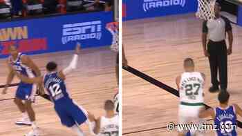 76ers Star Tobias Harris Hits Head Against Court Floor, Returns to Game