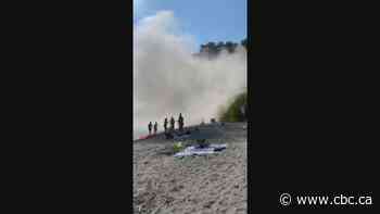 Video captures moments after 'large' portion of Scarborough Bluffs collapses