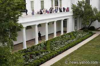 Spruced-up White House Rose Garden set for first lady speech