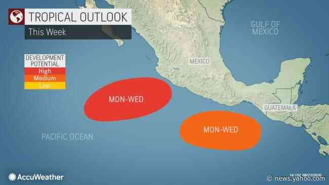 Tropical East Pacific to erupt with activity early this week