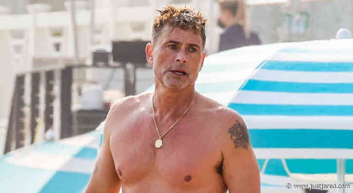 Rob Lowe Shows Off Fit Shirtless Figure at the Beach!