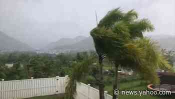 Heavy rain and high winds as Laura hits Puerto Rico