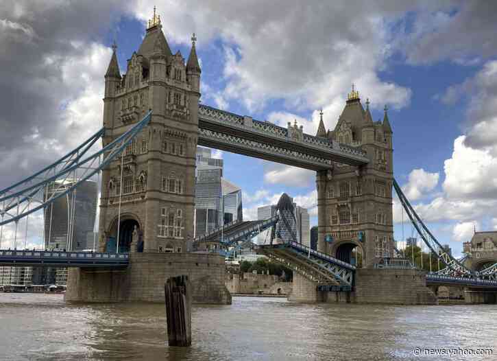 London's famous Tower Bridge gets stuck in an open position