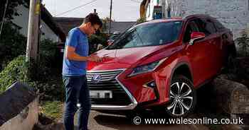 Holidaymaker in brand-new Lexus crashes doing three-point turn