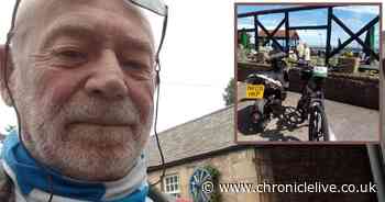 Man, 74, with two artificial knees completes gruelling bike ride for charity