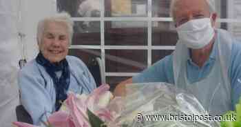 Couple celebrate diamond anniversary in PPE at Weston care home