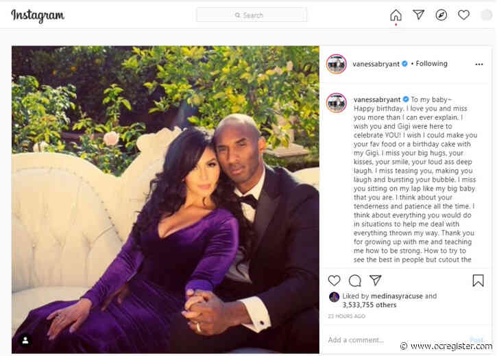 How Vanessa Bryant remembered Kobe and Gigi on former Laker’s birthday