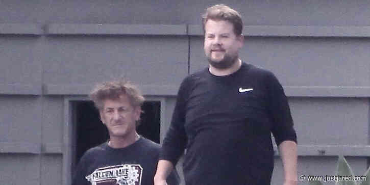 Sean Penn Hangs Out By The Beach With James Corden