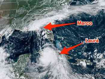 2 tropical storms — Marco and Laura — are headed for the US Gulf Coast, and could mark the US's first twin strike