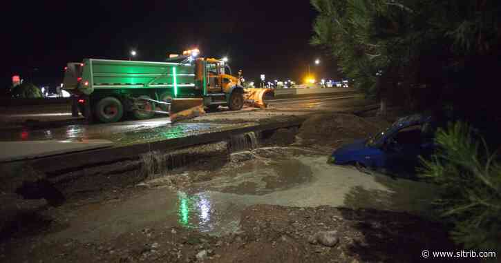 Herbert surveys flood damage in St. George, where a state of emergency has been declared