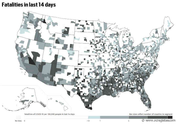 Coronavirus state tracker: Hospitalizations down 17% in last 14 days in California on August 24