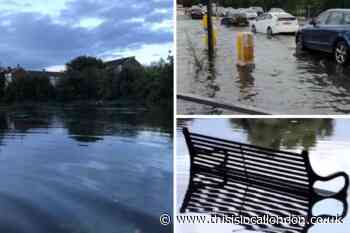 Storm Francis: flash floods hit Colliers Wood