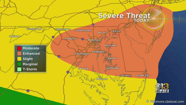 Maryland Weather: Severe Weather Possible Tuesday Afternoon Into Evening