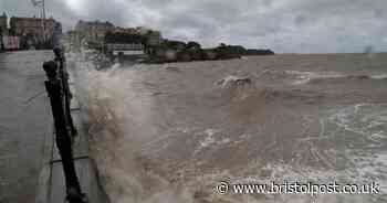 In Pictures: High tide at Clevedon as Storm Francis brings high winds