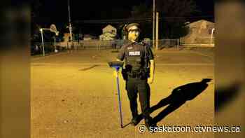 Kids couldn't play basketball because of broken glass. So a Saskatoon police officer grabbed a broom.