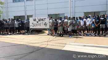 Lions cancel practice to protest police shooting