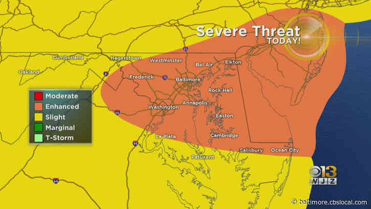 Maryland Weather: Strong Storms Possible Tuesday; Severe Thunderstorm Watch Issued
