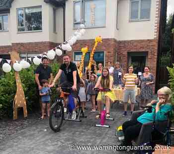 Latchford cyclist completes bike fundraiser for SUDC charity - Warrington Guardian