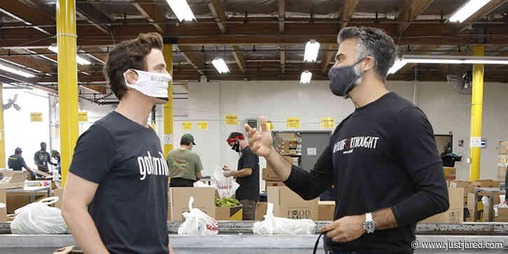 Matt Bomer & Jaime Camil Kick Off #FoodForThought Mission & Volunteer at LA Food Bank!