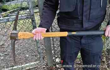 Pick axe found by police officers in park - St Helens Star