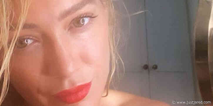 Hilary Duff 'Popped a Red Lip On' for a Cute Selfie - See the Pic!