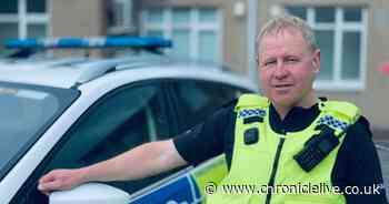 Hero police volunteer saves livestock trapped in an overturned lorry