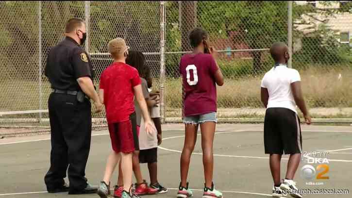 Basketball Game In Pittsburgh’s Manchester Neighborhood Brings Together Officers And Kids