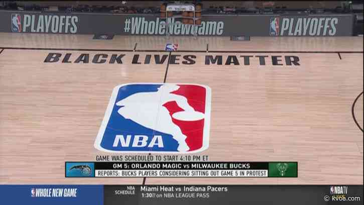 Bucks players don’t take the court for NBA playoff game