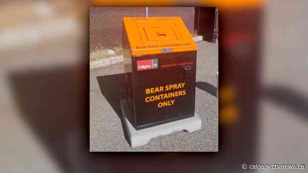 Secure bear spray disposal set up at 6 Calgary fire halls