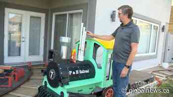 Regina backyard transforms into rail yard