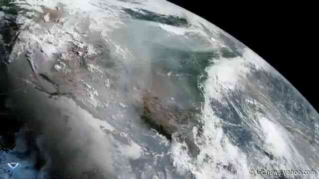 Satellite Imagery Shows Wildfires, Hurricane Laura From Space