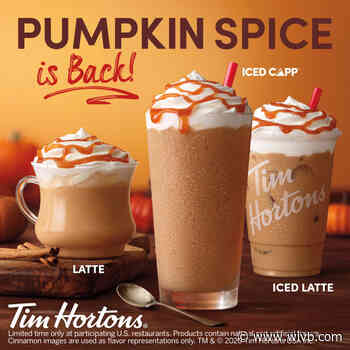Tim Hortons celebrating Fall with new Pumpkin Spice line-up