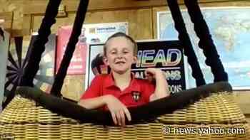 Boy, 8, becomes youngest to solo pilot hot air balloon