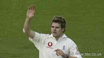 James Anderson's first Test wicket for England v Zimbabwe
