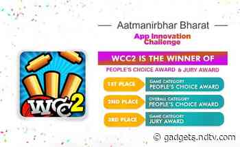 World Cricket Championship 2 Wins AatmaNirbhar Bharat App Innovation Challenge, Gets 74 Percent of Total Votes in Gaming Category
